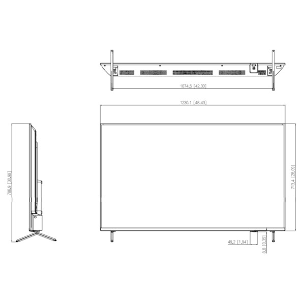 Dahua LM55-F400-C4-V2 Monitor 55" Dahua para Seguridad 24/7 HDMI/VGA/USB/Audio/RJ45(RS232) 16:9 4K (2)