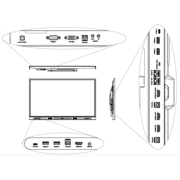Dahua LPH65-ST470-B Pizarra interactiva inteligente de 65" (2)