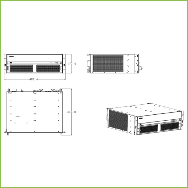 Dahua M70-4U-E Matriz de Vídeo configurable 19" 4U con 10 slots para tarjetas E/S (2)