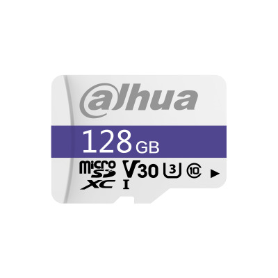 DAHUA MICROSD 128GB MICROSD CARD, READ SPEED UP TO 95 MB/S, WRITE SPEED UP TO 38 MB/S, SPEED CLASS C10, U3, V30, TBW 80TB (DHI-T (1)