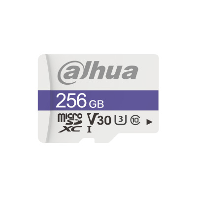 DAHUA MICROSD 256GB MICROSD CARD, READ SPEED UP TO 95 MB/S, WRITE SPEED UP TO 45 MB/S, SPEED CLASS C10, U3, V30, TBW 40TB (DHI-T