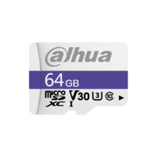 DAHUA MICROSD 64GB MICROSD CARD, READ SPEED UP TO 95 MB/S, WRITE SPEED UP TO 38 MB/S, SPEED CLASS C10, U3, V30, TBW 40TB (DHI-TF