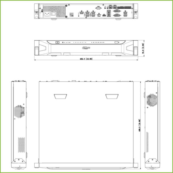 Dahua NVD0605DH-4I-4K Decoder IP para 6 Monitores 6x HDMI 16ch@1080P 4ch@4K H.265 2HDMI 2DVI E/S (2)