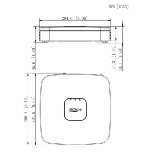 Dahua NVR2104-P-I2 NVR 4ch 80Mbps H265 HDMI 4PoE 1HDD AI (2)