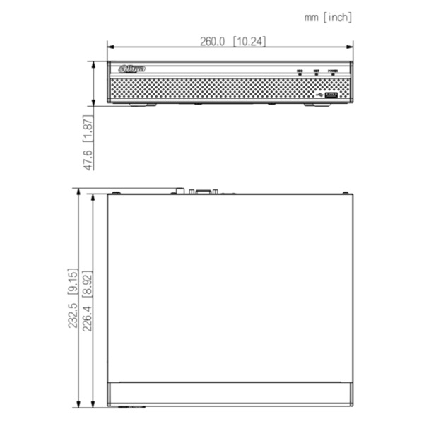 Dahua NVR2104HS-P-4KS3 NVR 4ch 80Mbps H265 HDMI 4PoE 1HDD (2)