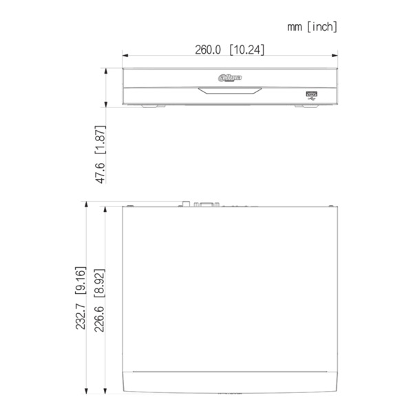 Dahua NVR2104HS-P-I2 NVR 4ch 80Mbps H265 HDMI 4PoE 1HDD AI (3)