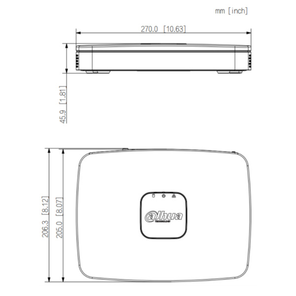 Dahua NVR2108-8P-4KS3 NVR 8ch 144Mbps H265 4K HDMI 8PoE 1HDD (2)