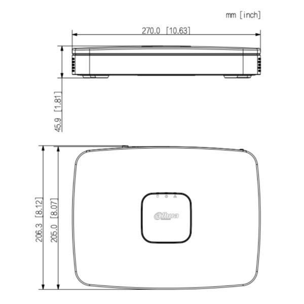 Dahua NVR2108-8P-I2 NVR 8ch 144Mbps H265 HDMI 8PoE 1HDD AI (2)