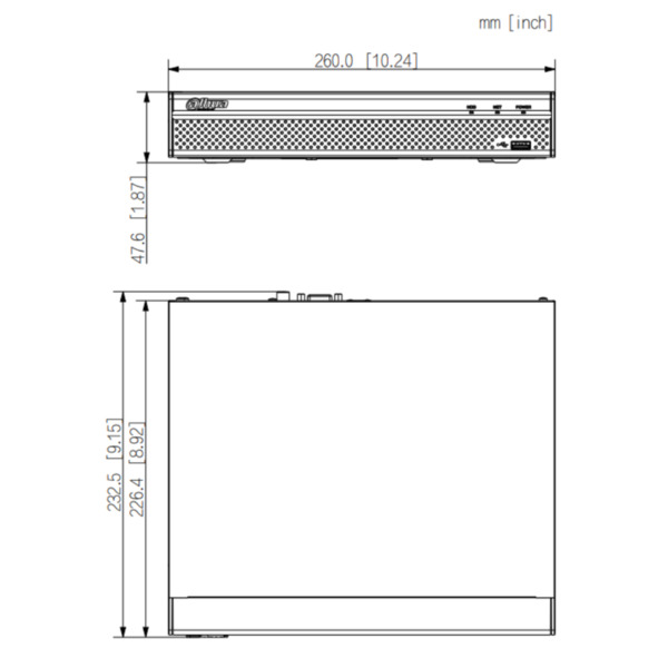 Dahua NVR2108HS-4KS3 NVR 8ch 80Mbps H265 4K HDMI 1HDD (2)