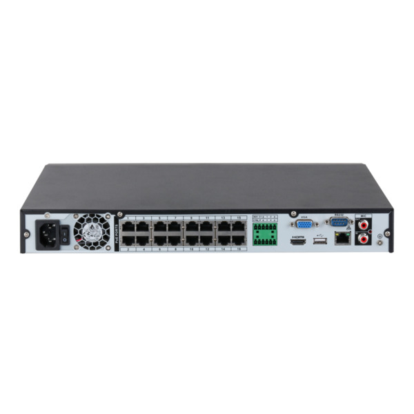 Dahua NVR2216-16P-I2 NVR 16ch 144Mbps H265 HDMI 16PoE 2HDD E/S AI (2)