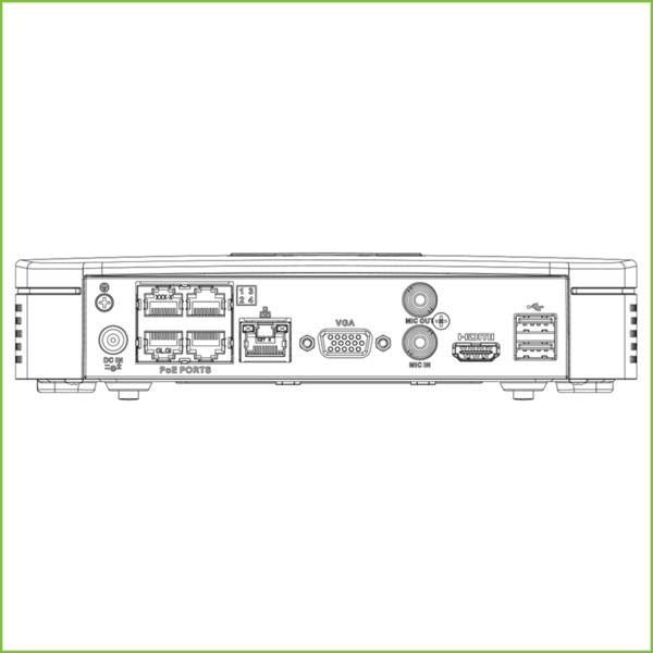 Dahua NVR4108-P-4KS2/L NVR 8ch 80Mbps 4K H265 HDMI 4PoE 1HDD (2)