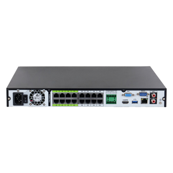 Dahua NVR5216-16P-EI NVR 16ch 384Mbps H265 HDMI 16PoE 2HDD E/S AI (2)