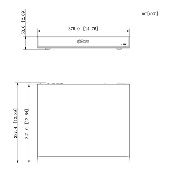 Dahua NVR5216-16P-I/L NVR 16ch 320Mbps H265 HDMI 16PoE (8ePoE/EoC) 2HDD E/S AI (1)
