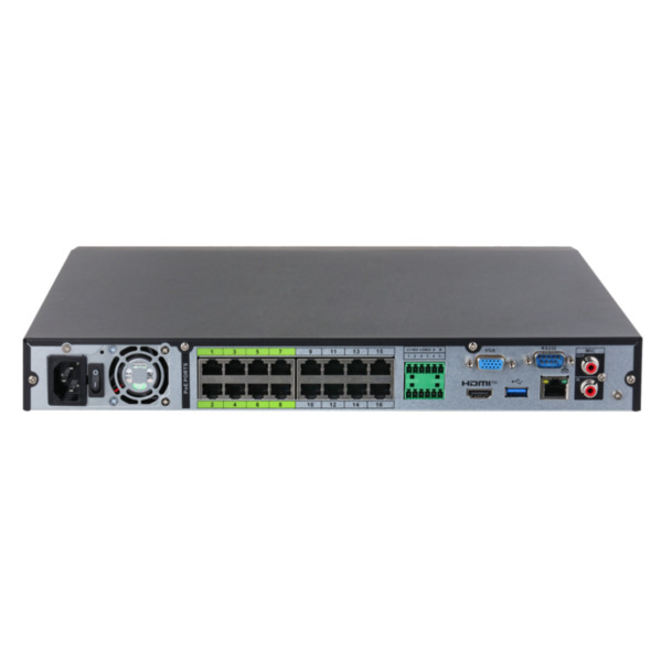 Dahua NVR5216-16P-XI NVR 16ch 512Mbps 4K H265 1xHDMI 16PoE 2HDD E/S AI (1)