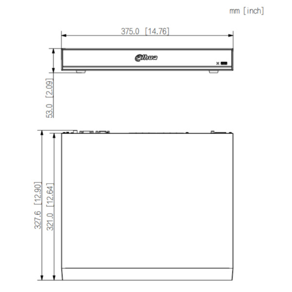 Dahua NVR5216-16P-XI NVR 16ch 512Mbps 4K H265 1xHDMI 16PoE 2HDD E/S AI (2)