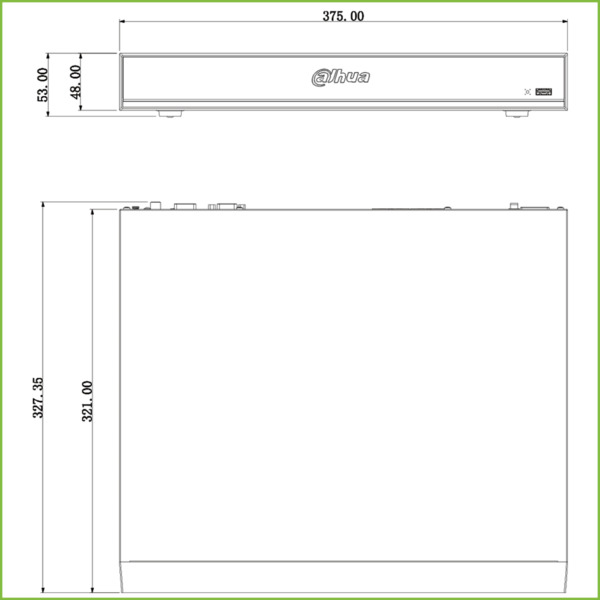 Dahua NVR5216-8P-I NVR 16ch 320Mbps H265 HDMI 8PoE (8ePoE/EoC) 2HDD E/S AI (1)