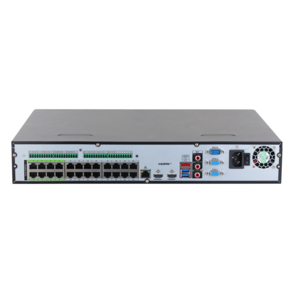 Dahua NVR5424-24P-EI NVR 24ch 384Mbps H265 2xHDMI 24PoE 4HDD E/S AI (1)