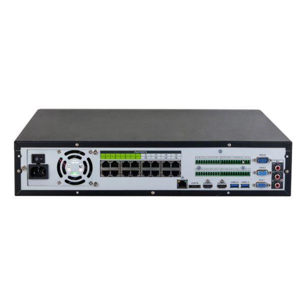Dahua NVR5864-16P-EI NVR 64ch 384Mbps H265 2xHDMI 16PoE 8HDD E/S RAID 0/1/5/6/10 AI (2)