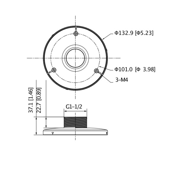Dahua PFA103-V2 Adaptador de rosca para SD29 (1)