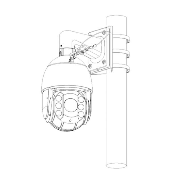 Dahua PFA150-V3 Adaptador a poste para PFBx PFAx (2)