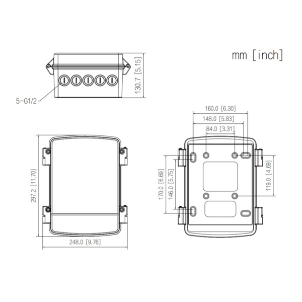 Dahua PFA6401S Caja alimentación y conexiones Water-proof IP66 para cámaras. Adaptable (1)