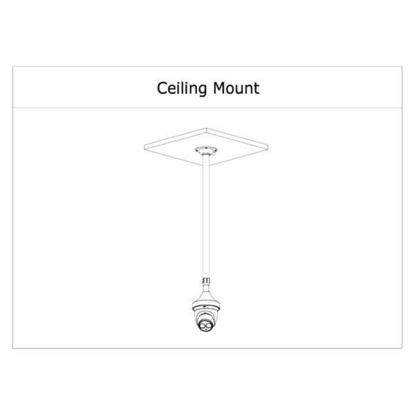 Dahua PFB2212C Soporte para montaje en techo para Domos. Ajustable 815-1500mm (2)