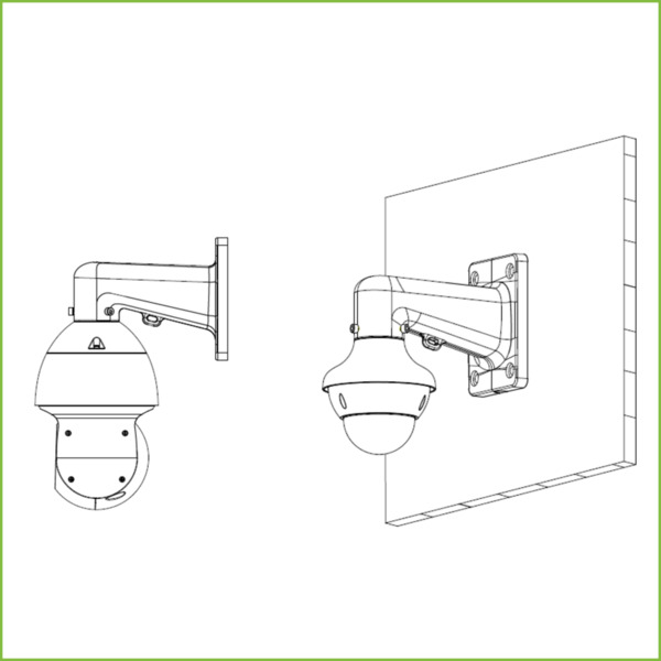 Dahua PFB305W Soporte para montaje en pared para Speed Dome SD49 o PFA107 PFA106 (2)