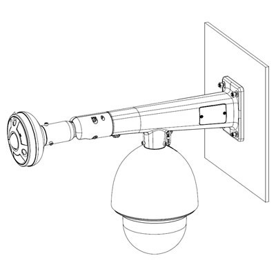 Dahua PFB410W Soporte para montaje en pared para Fisheye + Speed Dome (2)