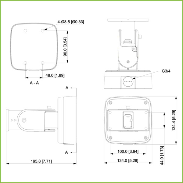 Dahua PFB510W Soporte para radar Series PFR4Q- y PFR4K- (1)