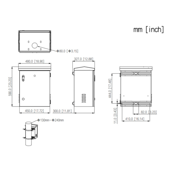 Dahua PFC102F Caja de distribución de alimentación IP54 exterior anti-robo (2)