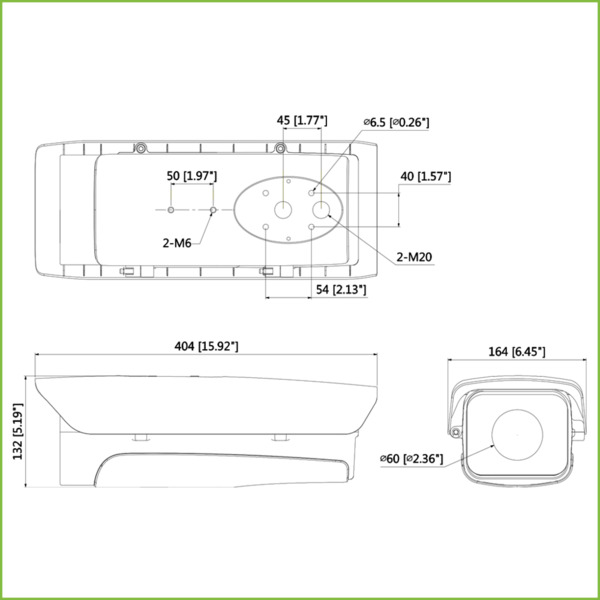 Dahua PFH610V-H Carcasa exterior en aluminio IP67 IK10 calefactor ventilador 24Vac (1)