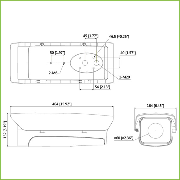 Dahua PFH610V-IR Carcasa exterior en aluminio IP67 IK10 calefactor ventilador IR100m 24Vac (1)