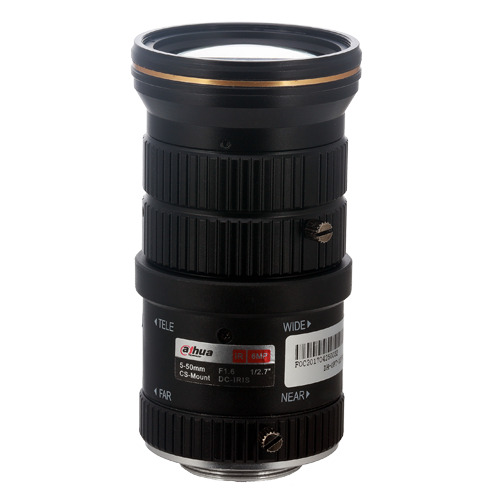 DAHUA PFL0550-E6D Lente Varifocal - Calidad 6.0 Mpx - AutoIris Direct Drive (DC) - Varifocal: 5 a 50 mm - 1/2.7", F1.6 - Co