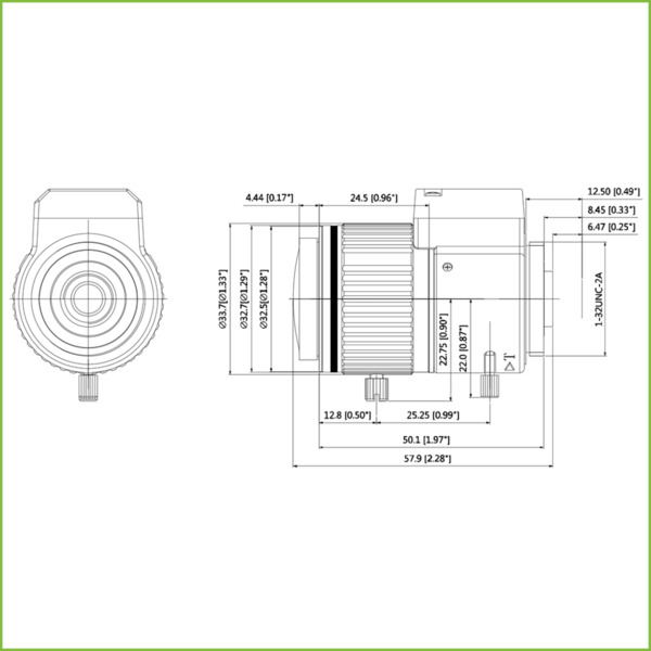 Dahua PFL2712-E6D Lente Varifocal MP 6MP 1/2.7" CS AI IR F1.6 2.7~12mm (1)