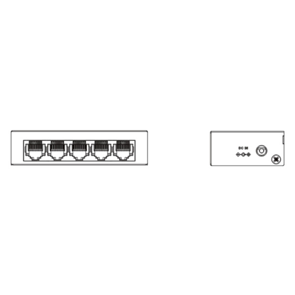 Dahua PFS3005-5GT-V2 Switch 5 puertos Gigabit No_Gestionable Layer2 (2)