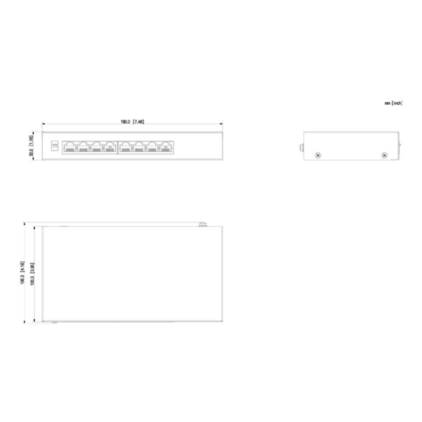 Dahua PFS3008-8ET-60 Switch PoE 2.0 8 puertos 10/100 60W No_Manejable Layer2 (1)