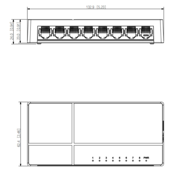 Dahua PFS3008-8ET-L Switch 8 puertos 10/100 No_Manejable Layer2 (1)