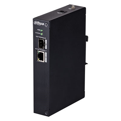 Dahua PFS3102-1T Conversor de Medio Industrial 1 puerto Gigabit + 1 SFP No_Manejable Layer2