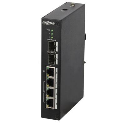 Dahua PFS3206-4P-96 Switch Rango Temp Extendida PoE 3 puertos 10/100 + 1 puerto Gigabit + 2SFP 96W No_Manejable Layer2