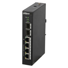 Dahua PFS4206-4P-120 Switch Rango Temp Extendida PoE 3 puertos 10/100 + 1 puerto Gigabit + 2SFP 120W 802.3at Manejable Layer2