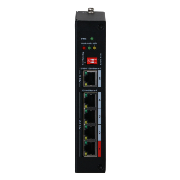 DAHUA PFT1500 Dahua - Extensor PoE - Permite ampliar el alcance de la alimentación POE - Velocidad 4x 10/100Mbps + 1x 10/100/10