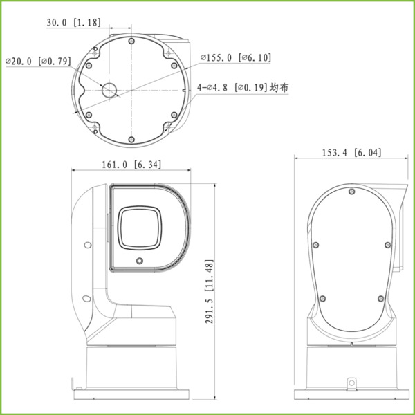 Dahua PTZ1A225-HNR-XA Cámara PTZ IP 2M AI WDR Starlight IVS SMD IR150m 25X IP67 PoE+ SD AUDIO E/S (1)