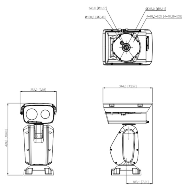 Dahua PTZ85848-HNF-PA-FL Cámara PTZ IP 8M con posicionador WDR Starlight IR1000m 48X IP67 SD AUDIO E/S AI (4)