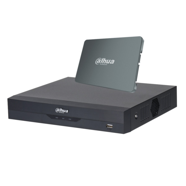 Dahua S-XVR5104HS-4KL-I3(1T) DVR 5EN1 H265 4ch 4K@6ips +4IP 8MP 1HDMI 1HDD AI con SSD-V800S1TB