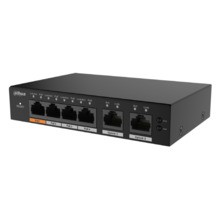 Dahua S4100-4GT2GT-60-C Switch PoE 2.0 4 puertos Gigabit + 2RJ45 Uplink Gigabit 60W Manejable en Cloud Layer2