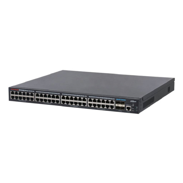 Dahua S5452-48GT4XF-750 Switch 48 puertos PoE Gigabit + 4 Uplink SFP+ 10Gbps 750W Gestionable Layer2
