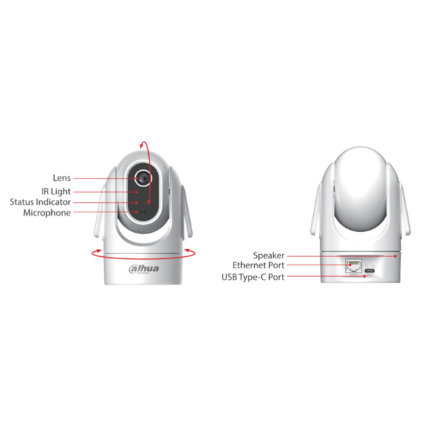 Dahua SD-H4C Cubo PT IP H265 4M DN IR10m 4mm WiFi Audio SD 5V MIC (3)