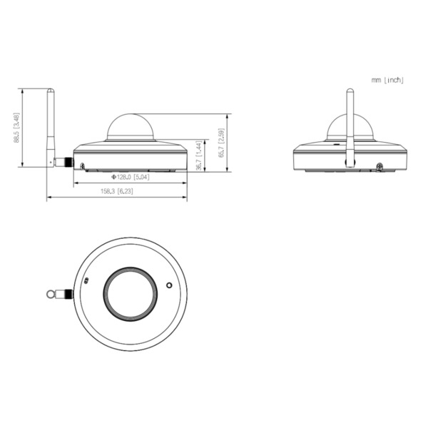 Dahua SD1A204DB-GNY-W Domo PTZ IP 2M H265 WiFi WDR IR20m Starlight 4x IP66 IK08 AUDIO MIC AI (1)