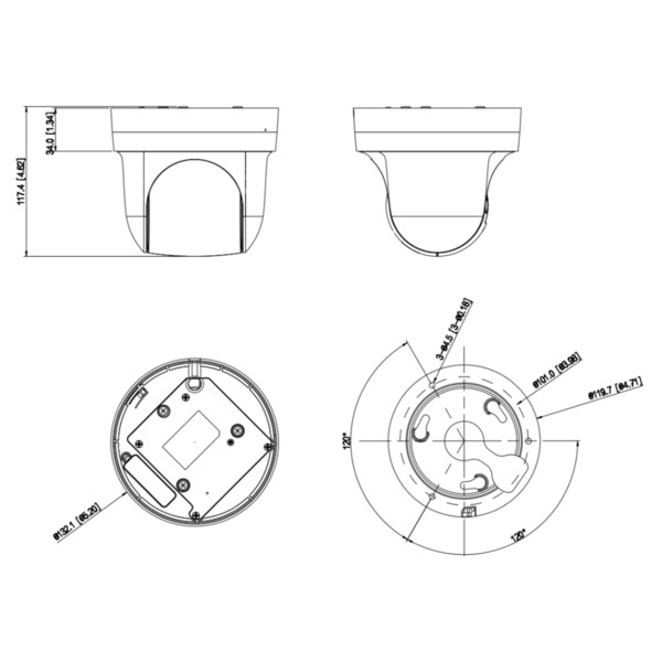 Dahua SD29204DB-GNY-W Domo PTZ IP 2M DN WDR Starlight IR50m 4X 3D AUDIO MIC E/S WiFi AI (2)
