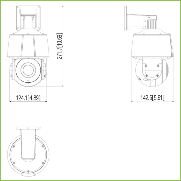 Dahua SD3A205-GNP-PV Cámara PTZ IP 2M H265 dWDR IR30m Starlight 5x IVS SMD IP66 PoE AUDIO MIC AI (2)